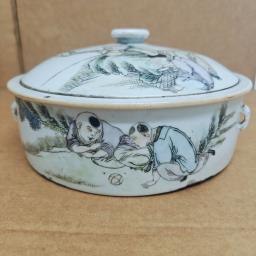 Antique Chinese Porcelain Bowl with lid image 1