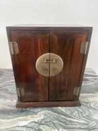 Antique Chinese Wooden Small Cabinet image 1