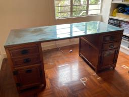 Antique elmwood Chinese scholars desk image 1