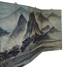 Antique Hand-painted Brush and Ink Panel image 1