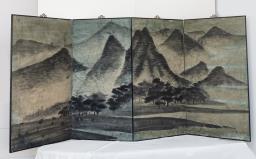 Antique Hand-painted Brush and Ink Panel image 4