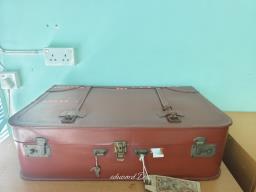 Antique Leather Suitcase image 1