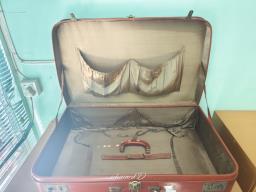 Antique Leather Suitcase image 2