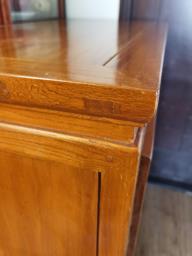 Antique rosewood three-barrel cabinet image 4