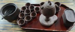 Antique tea pot set with extra cups image 1