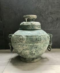 Chinese Bronze Ritual Wine Vessel image 1