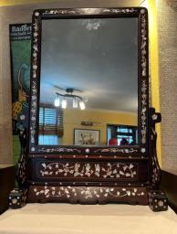 Late Qing Mop Darkwood Table Mirror image 1
