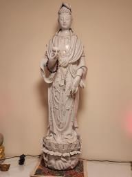Rare  Old White Ceramic  Statue image 1