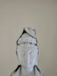 Rare  Old White Ceramic  Statue image 2
