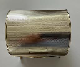 Solid Silver Art Deco Barrel Box image 3