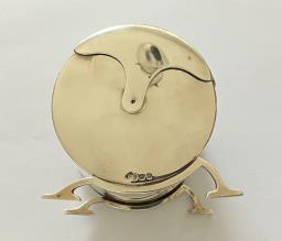 Solid Silver Art Deco Barrel Box image 2