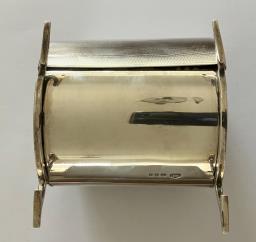 Solid Silver Art Deco Barrel Box image 5