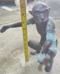 Vintage Bronze Monkey Figure image 3