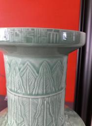 Vintage Chinese Dragon celadon vase image 4