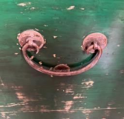 Vintage Chinese Green Lacquer Trunk image 9