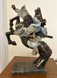 Vintage Chinese Warrior On Horse Figurin image 1