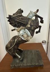 Vintage Chinese Warrior On Horse Figurin image 4