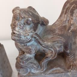 Vintage Soapstone Foo Dog Carved Seals image 5