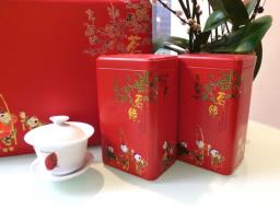 Deluxe Chinese gift box w 2 canisters image 4