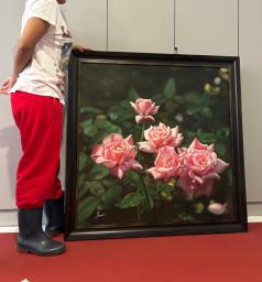 Original Oil Painting of Roses by Louise image 1