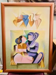 Painting of Couple by Indian Artist image 1