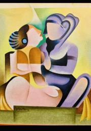 Painting of Couple by Indian Artist image 2