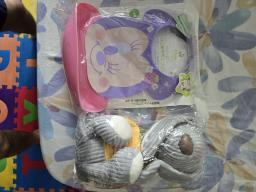 Brand New - Baby Bib and Soft Toy image 1