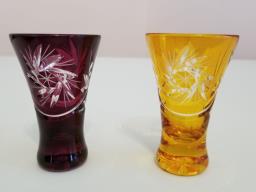 Coloured Crystal Shot Glass Set image 1
