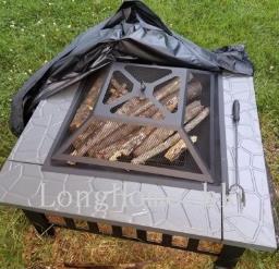 Fire pit with poker and cover image 5