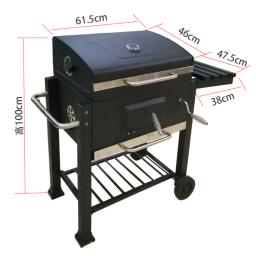 Trolley Bbq charcoal grill with cover image 2