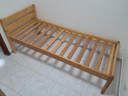 2-6 Pine Bed with Mattress image 1