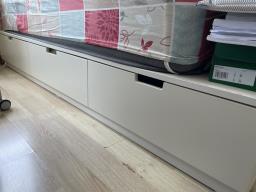 2 Ikea Bed Base 1 gray and 1 white image 4