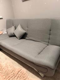 3 Seater grey sofa bed image 2