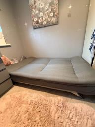 3 Seater grey sofa bed image 3