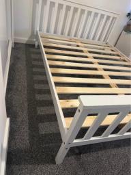 4ft 6 Double Size Wooden Bed Frame image 1