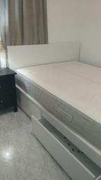 5-ft bed frame with 2 storage drawers image 2