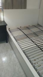 5-ft bed frame with 2 storage drawers image 5