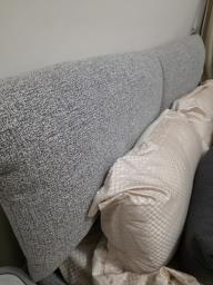Bed frame with mattress and 2 side table image 3