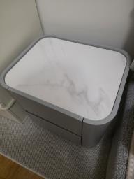 Bed frame with mattress and 2 side table image 5