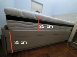 Bed with Mattress image 3