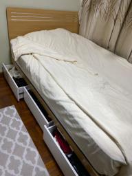 Double bed and mattress image 1