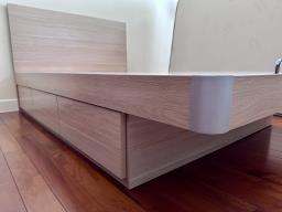 Double Bed w 3 Drawers and Wooden Panel image 5