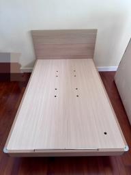 Double Bed w 3 Drawers and Wooden Panel image 6