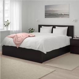 Double Ottoman Ikea Malm Bed Frame black image 3