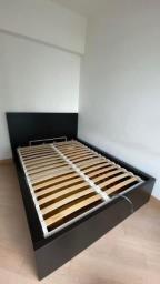 Double Ottoman Ikea Malm Bed Frame black image 1