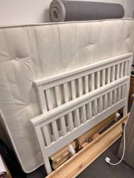 Double Size Wooden Bed With Mattress image 1