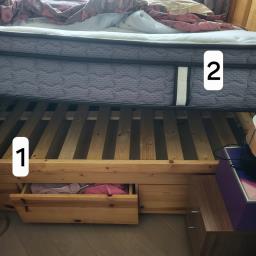 euro beech single bed mattress image 1