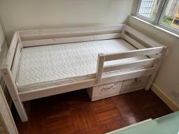 Flexa Single Bed with safety rail image 1