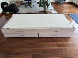 Flexa Single Wooden Bed Frame  Mattress image 1