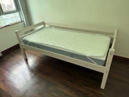 Flexa Single Wooden Bed Frame  Mattress image 2